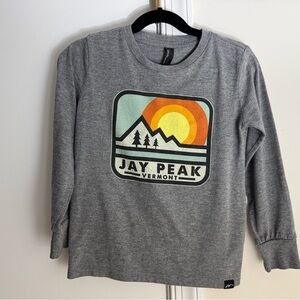 Jay Peak Vermont Kids Gray Long Sleeve Shirt, Size approx 5/6